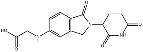 Glycine, N-[2-(2,6-dioxo-3-piperidinyl)-2,3-dihydro-1-oxo-1H-isoindol-5-yl]- Struktur