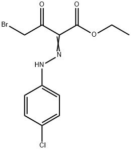 Butanoic acid, 4-bromo-2-[2-(4-chlorophenyl)hydrazinylidene]-3-oxo-, ethyl ester,24123-54-4,结构式