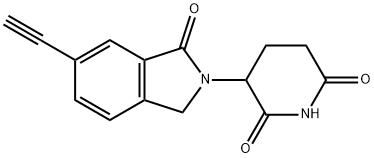 2,6-Piperidinedione, 3-(6-ethynyl-1,3-dihydro-1-oxo-2H-isoindol-2-yl)- Struktur