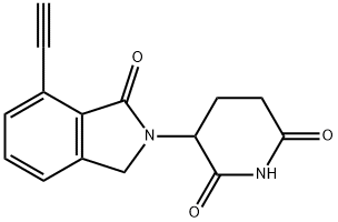 3-(7-Ethynyl-1,3-dihydro-1-oxo-2H-isoindol-2-yl)-2,6-piperidinedione Struktur