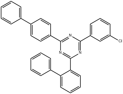 1,3,5-Triazine, 2-[1,1'-biphenyl]-2-yl-4-[1,1'-biphenyl]-4-yl-6-(3-chlorophenyl)- Structure