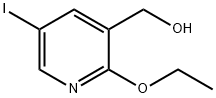 3-Pyridinemethanol, 2-ethoxy-5-iodo- Struktur