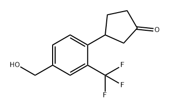Cyclopentanone, 3-[4-(hydroxymethyl)-2-(trifluoromethyl)phenyl]- Struktur