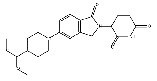 2,6-Piperidinedione, 3-[5-[4-(dimethoxymethyl)-1-piperidinyl]-1,3-dihydro-1-oxo-2H-isoindol-2-yl]-|3-(5-(4-(二甲氧基甲基)哌啶-1-基)-1-氧代-2,3-二氢-1H-异吲哚-2-基)哌啶-2,6-二酮