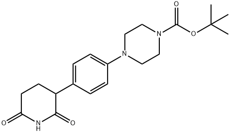 3-[4-(4-BOC-1-哌嗪基)苯基]哌啶-2,6-二酮, 2413038-89-6, 结构式