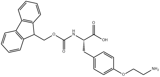 Fmoc-4-[2-(amino)ethoxy]-L-phenylalanine 结构式