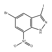 1H-Indazole, 5-bromo-3-iodo-7-nitro- 化学構造式