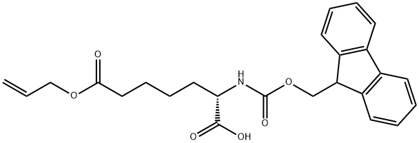 Heptanedioic acid, 2-[[(9H-fluoren-9-ylmethoxy)carbonyl]amino]-, 7-(2-propen-1-yl) ester, (2S)- 化学構造式