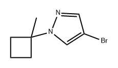 1H-Pyrazole, 4-bromo-1-(1-methylcyclobutyl)- Structure