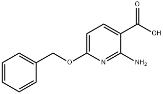 3-Pyridinecarboxylic acid, 2-amino-6-(phenylmethoxy)- 化学構造式