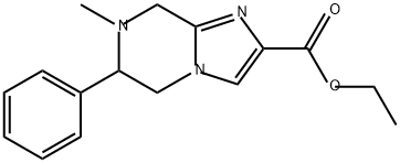 Imidazo[1,2-a]pyrazine-2-carboxylic acid, 5,6,7,8-tetrahydro-7-methyl-6-phenyl-, ethyl ester 化学構造式