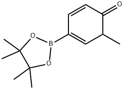 6-methyl-4-(4,4,5,5-tetramethyl-1,3,2-dioxaborolan-2-yl)-2,4-Cyclohexadien-1-one Structure