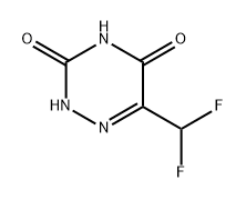 1,2,4-Triazine-3,5(2H,4H)-dione, 6-(difluoromethyl)- Struktur