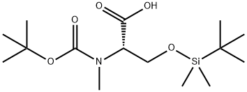 N-[(1,1-Dimethylethoxy)carbonyl]-O-[(1,1-dimethylethyl)dimethylsilyl]-N-methyl-L-serine Struktur