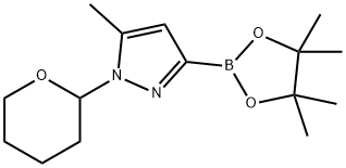 1H-Pyrazole, 5-methyl-1-(tetrahydro-2H-pyran-2-yl)-3-(4,4,5,5-tetramethyl-1,3,2-dioxaborolan-2-yl)-|5-甲基-1-(四氢2H-吡喃-2-基)-3-(4,4,5,5-四甲基-1,3,2-二氧硼杂环戊烷-2-基)-1H-吡唑
