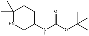 tert-butyl N-(6,6-dimethyl-3-piperidyl)carbamate Struktur