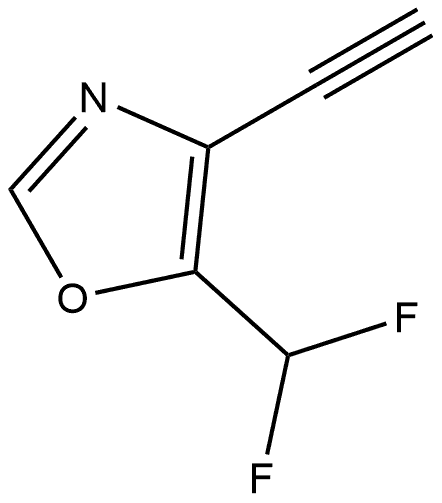 5-(二氟甲基)-4-乙炔基噁唑,2413886-86-7,结构式