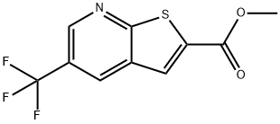 Thieno[2,3-b]pyridine-2-carboxylic acid, 5-(trifluoromethyl)-, methyl ester Struktur