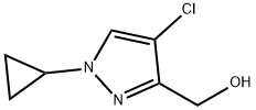 (4-Chloro-1-cyclopropyl-1H-pyrazol-3-yl)methanol,2413937-60-5,结构式