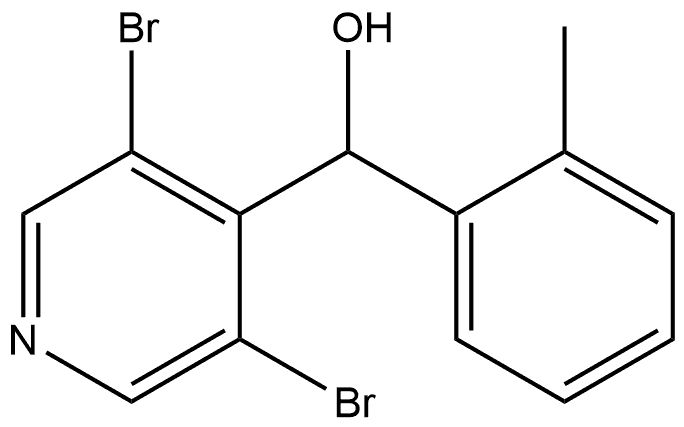 3,5-Dibromo-α-(2-methylphenyl)-4-pyridinemethanol Structure