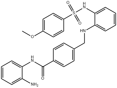 Benzamide, N-(2-aminophenyl)-4-[[[2-[[(4-methoxyphenyl)sulfonyl]amino]phenyl]amino]methyl]- Structure