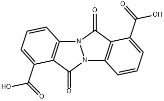 6H,12H-Indazolo[2,1-a]indazole-1,7-dicarboxylic acid, 6,12-dioxo- 化学構造式