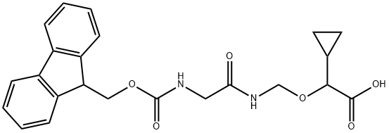 3,10-Dioxa-5,8-diazaundecanoic acid, 2-cyclopropyl-11-(9H-fluoren-9-yl)-6,9-dioxo- Structure