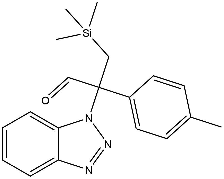 2-(1H-1,2,3-Benzotriazol-1-yl)-2-(4-methylphenyl)-3-(trimethylsilyl)propanal Structure