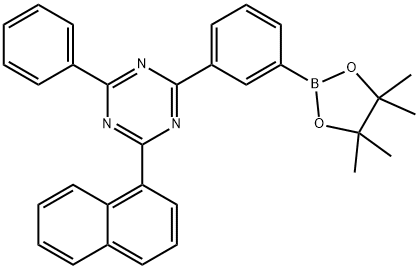 1,3,5-Triazine, 2-(1-naphthalenyl)-4-phenyl-6-[3-(4,4,5,5-tetramethyl-1,3,2-dioxaborolan-2-yl)phenyl]- Structure