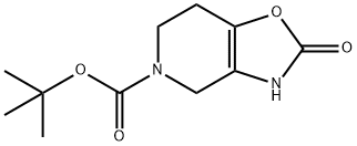 Oxazolo[4,5-c]pyridine-5(4H)-carboxylic acid, 2,3,6,7-tetrahydro-2-oxo-, 1,1-dimethylethyl ester 结构式