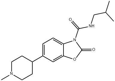 3(2H)-Benzoxazolecarboxamide, 6-(1-methyl-4-piperidinyl)-N-(2-methylpropyl)-2-oxo- Structure