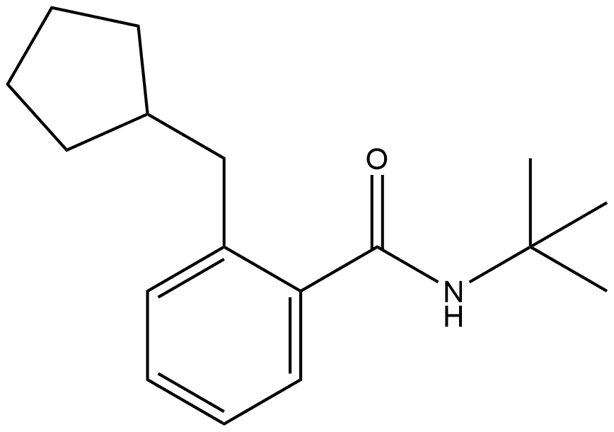 2-(Cyclopentylmethyl)-N-(1,1-dimethylethyl)benzamide Structure