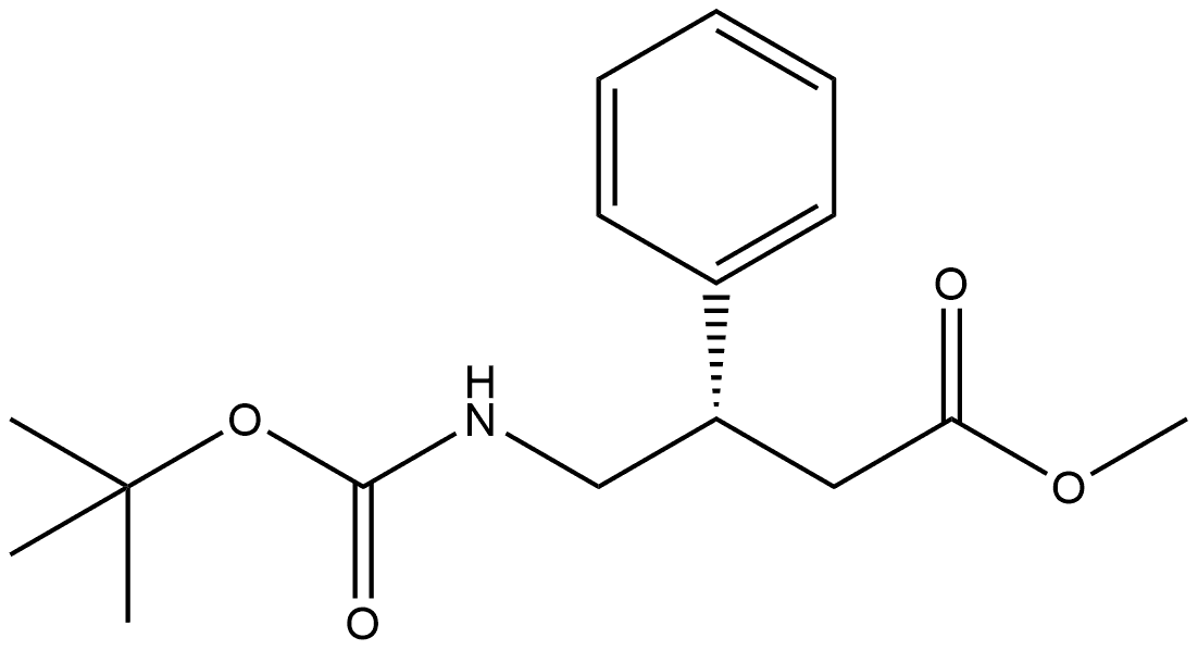 methyl (S)-4-((tert-butoxycarbonyl)amino)-3-phenylbutanoate,2415314-20-2,结构式