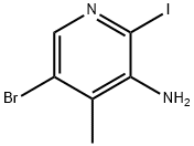 3-Pyridinamine, 5-bromo-2-iodo-4-methyl- Structure