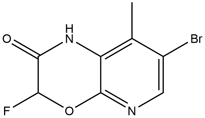 7-bromo-3-fluoro-8-methyl-1H-pyrido[2,3-b][1,4]oxazin-2-one,2415383-21-8,结构式