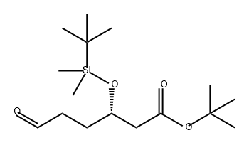 Hexanoic acid, 3-[[(1,1-dimethylethyl)dimethylsilyl]oxy]-6-oxo-, 1,1-dimethylethyl ester, (3S)- Structure