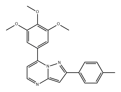 Pyrazolo[1,5-a]pyrimidine, 2-(4-methylphenyl)-7-(3,4,5-trimethoxyphenyl)- Structure