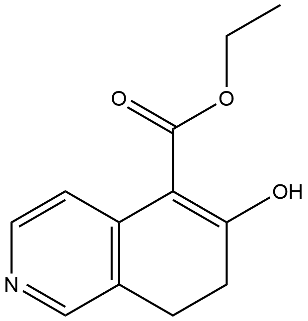 6-Hydroxy-7,8-dihydro-isoquinoline-5-carboxylic acid ethyl ester Structure