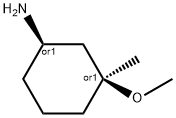 (1R,3S)-3-Methoxy-3-methyl-cyclohexylamine 化学構造式