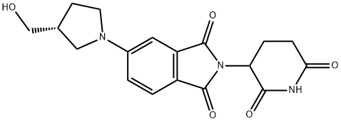 2416132-50-6 2-(2,6-Dioxo-3-piperidinyl)-5-[(3R)-3-(hydroxymethyl)-1-pyrrolidinyl]-1H-isoindole-1,3(2H)-dione