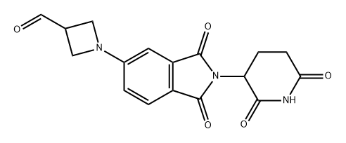 3-Azetidinecarboxaldehyde, 1-[2-(2,6-dioxo-3-piperidinyl)-2,3-dihydro-1,3-dioxo-1H-isoindol-5-yl]- Structure