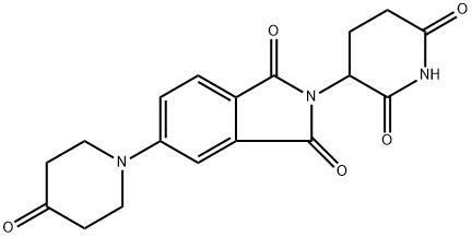 2-(2,6-dioxopiperidin-3-yl)-5-(4-oxopiperidin-1-yl)isoindoline-1,3-dione Structure