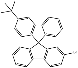 9H-Fluorene, 2-bromo-9-[4-(1,1-dimethylethyl)phenyl]-9-phenyl- Struktur