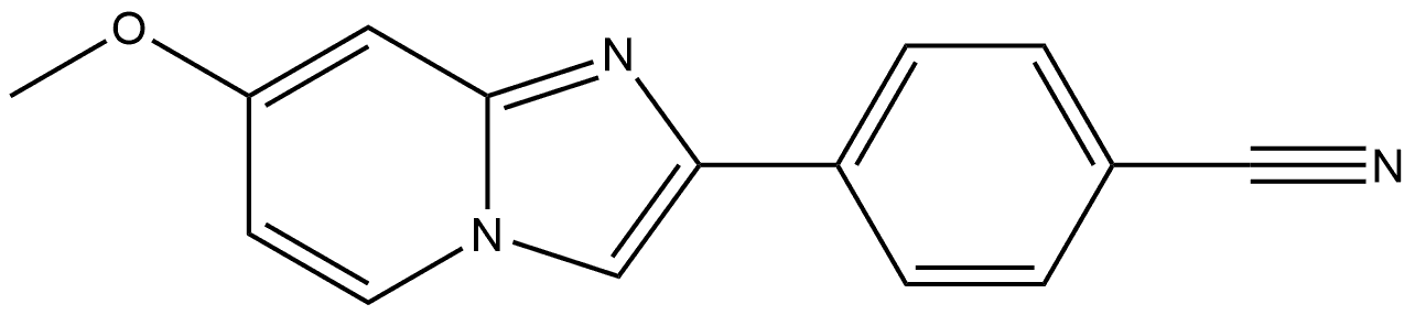 4-(7-Methoxyimidazo[1,2-a]pyridin-2-yl)benzonitrile Structure