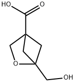 1-(Hydroxymethyl)-2-oxabicyclo[2.1.1]hexane-4-carboxylic acid Struktur