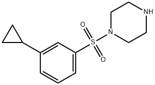 1-(3-Cyclopropylphenyl)sulfonylpiperazine Structure