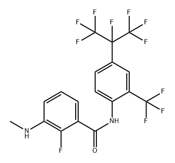 Benzamide, 2-fluoro-3-(methylamino)-N-[4-[1,2,2,2-tetrafluoro-1-(trifluoromethyl)ethyl]-2-(trifluoromethyl)phenyl]- Structure