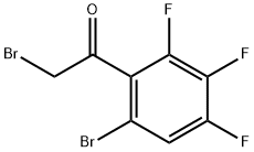 2-Bromo-1-(6-bromo-2,3,4-trifluorophenyl)ethanone Structure