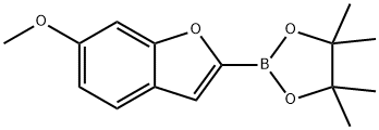 Benzofuran, 6-methoxy-2-(4,4,5,5-tetramethyl-1,3,2-dioxaborolan-2-yl)- 化学構造式