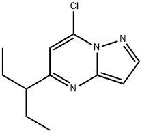 7-氯-5-(3-戊基)吡唑并[1,5-A]嘧啶, 2416875-06-2, 结构式
